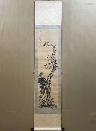 A Zhu da's floral and birds painting