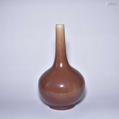 A flambe glazed vase