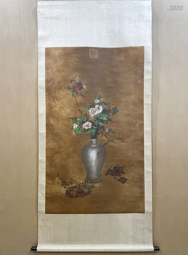 A Lang shining's flowers painting