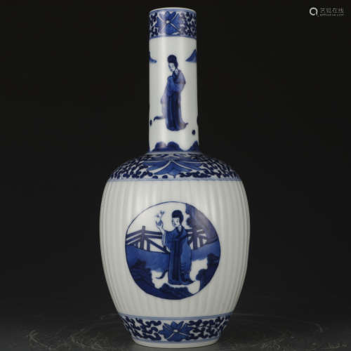A blue and white 'maid' vase