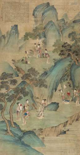 康涛（款) 癸丑（1733年）作 瑶台仙景 立轴 绢本