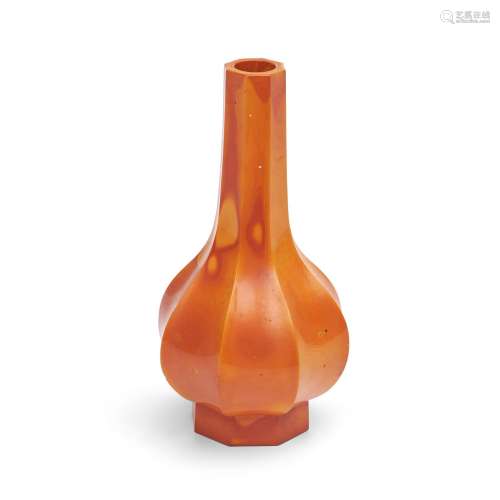 Amber Peking Glass Bottle Vase