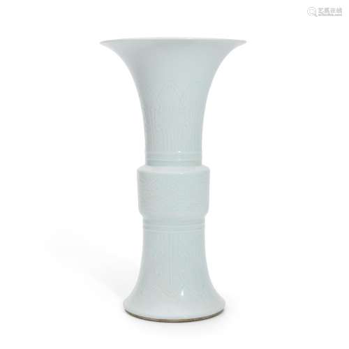 White-glazed Gu Vase
