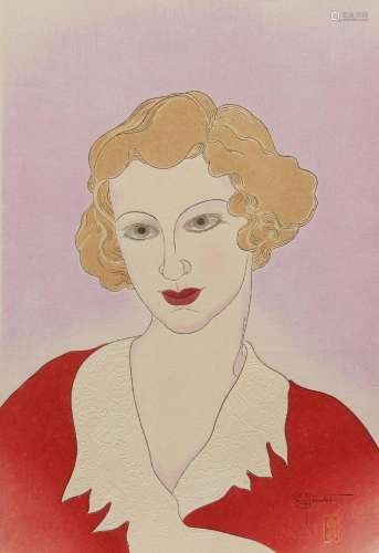 Paul Jacoulet (1896-1960), Lady in Red