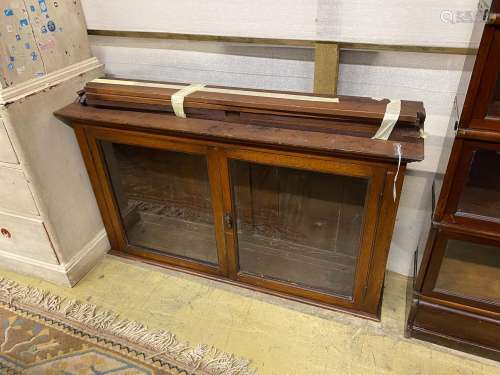 A Victorian mahogany bookcase section, width 127cm, depth 29...