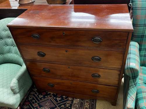 A George IV mahogany chest of drawers width 96cm, depth 50cm...