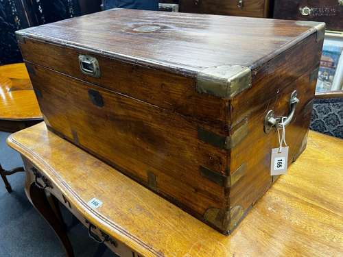 A small 19th century brass bound camphorwood trunk, length 7...