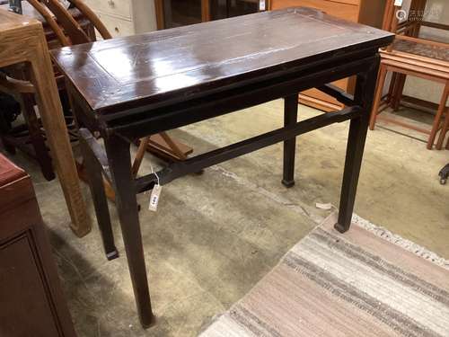 A Chinese rectangular hardwood side table width 96cm, depth ...