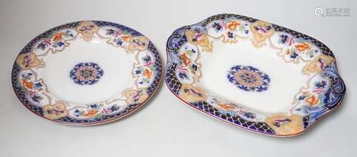 A mid 19th century English ironstone part dessert service, c...