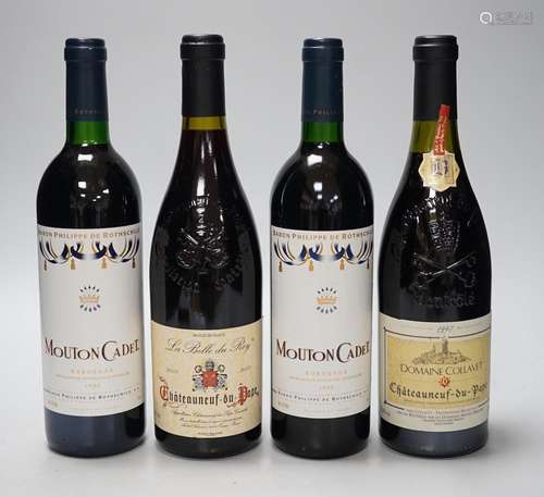 Six assorted bottles of Chateauneuf du Pape and five bottles...