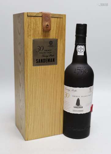 Sandemans 30 year old port, wooden cased