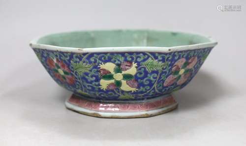 A 19th century Chinese octagonal enamelled porcelain bowl, 2...