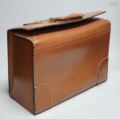 A leather case, proprorted to have once belonged to Roger Da...