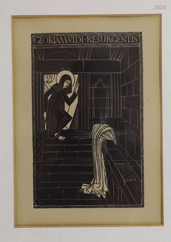 Eric Gill (1882-1940), wood engraving, Mary Magdalen - see r...