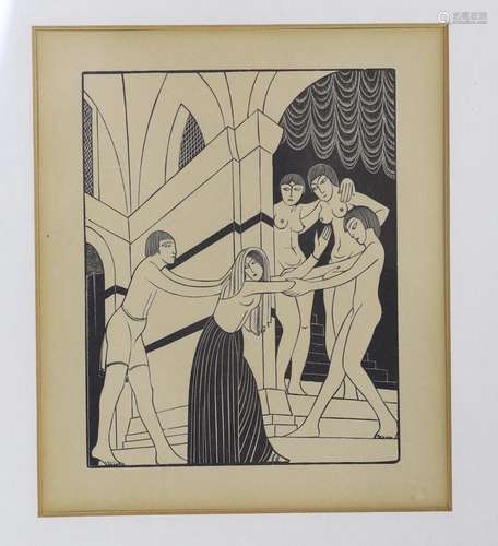 Eric Gill (1882-1940), wood engraving, The Harem, see refere...