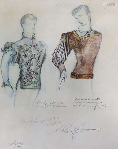 Leslie Hurry (1909-1978), ink and wash costume design for Sw...