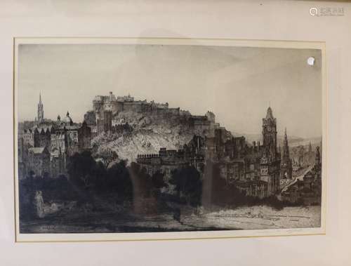 A group of assorted pictures and prints including a lithogra...