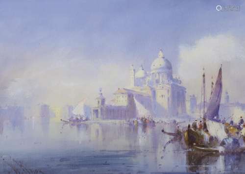 William Knox, watercolour, View of Venice, signed, 24.5 x 34...