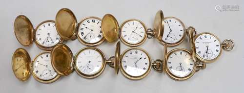 Nine assorted mainly late 19th/early 20th century gold plate...