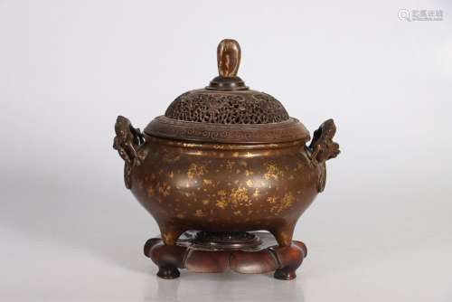 CHINE, XVIIe-XVIIIe siècle. Important brûle-parfum trip