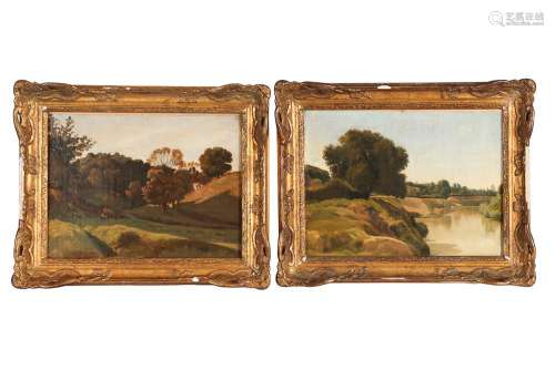 (2) Alexandre DESGOFFE (1805-1882). Paysages à Rome (en