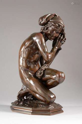 Jean-Baptiste CARPEAUX (1827-1875). Pêcheur à la coquil