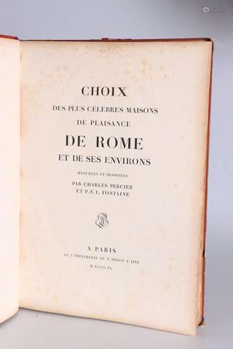 PERCIER (Charles)  P. F. L. FONTAINE. Choix des plus Cé