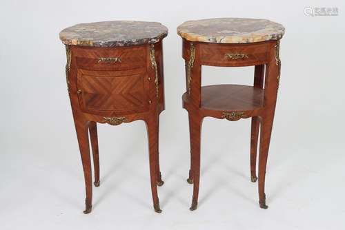 (2) François LINKE (1855-1946). Paire de tables de chev