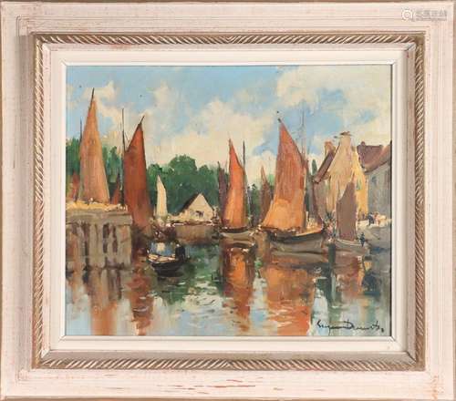 Suzanne DEMAREST (1900-1985). Barques sur le golfe du M