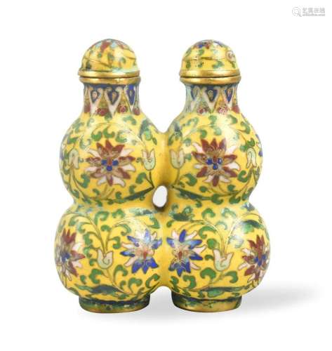 Chinese Closionne Double Gourd Snuff Bottle