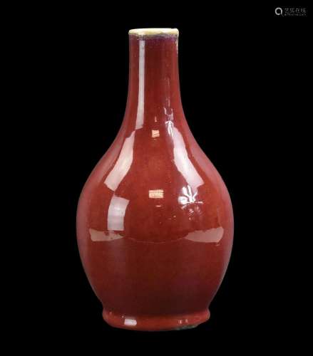 Chinese Oxblood Flambe Glazed Vase, 19th C.