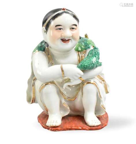 Chinese Porcelain Figure of Liuhai, ROC Period
