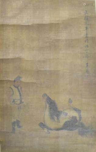 Attributed to "Zhao ZiAng" Painting of Horse, Qing