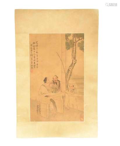 "Qian HuiAn"Chinese Painting of Figures,Guangxu P.