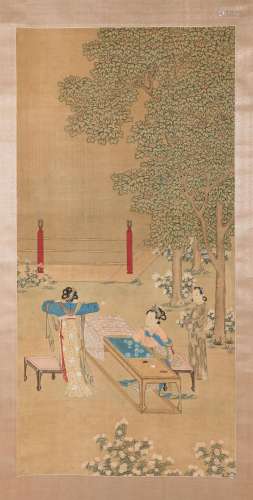 Anonymous (Chinese, early-mid 20th Century) Sewing in the Ga...