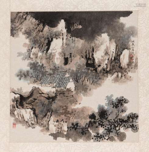 Zhou Shixin (Chinese, 1923-2021) A Scholar's Studio in the M...