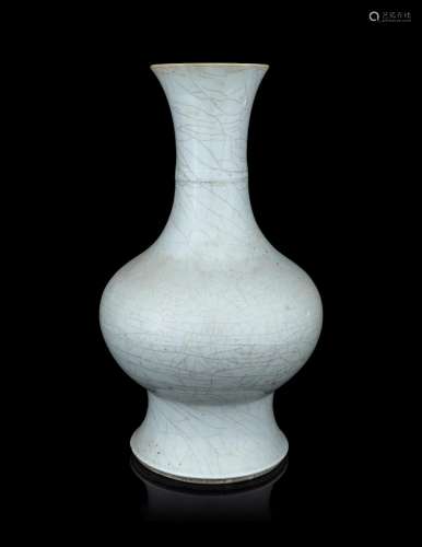 An Incised Pale Celadon Glazed Porcelain 'Dragon' Vase