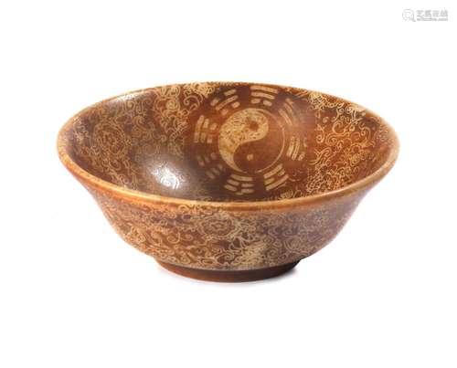 A BOWL, CHINA, 20TH CENTURY<br />
中国 二十世纪  硬石太极八卦...