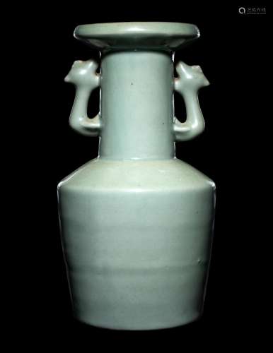 A Longquan Celadon Glazed Porcelain Mallet Vase