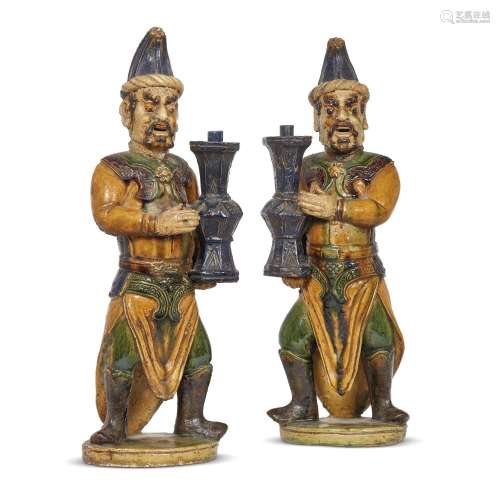 A PAIR OF SCULPTURES, CHINA, QING DYNASTY, 18TH CENTURY<br /...