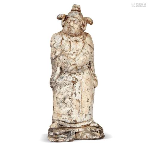 A SCULPTURE, CHINA, TANG DYNASTY (618-907)<br />
唐 618至907...
