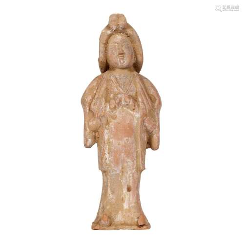 A SCULPTURE, CHINA, TANG DYNASTY, 9TH CENTURY<br />
唐 九世纪...