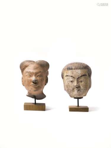 TWO SCULPTURES, CHINA, HAN DYNASTY, 2TH CENTURY B.C - 2TH CE...
