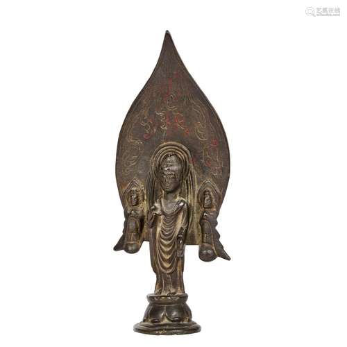 A SCULPTURE, CHINA, WEI DYNASTY PROBABLY, 5TH CENTURY<br />
...