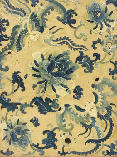 A SMALL EMBROIDERY, CHINA, QING DYNASTY, 19TH CENTURY <br />...