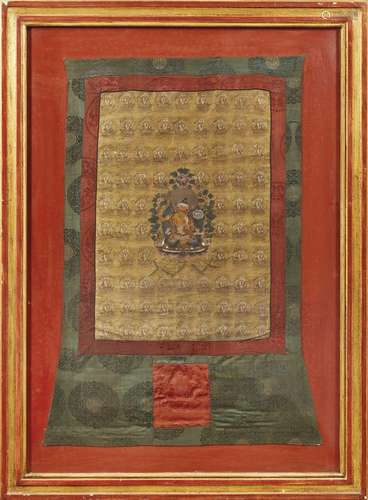 A THANGKA, TIBET, 19TH CENTURY<br />
藏 十九世纪 唐卡文殊菩萨...