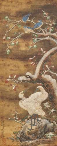 A PAINTING, CHINA, QING DYNASTY,  19TH CENTURY<br />
清 十九...