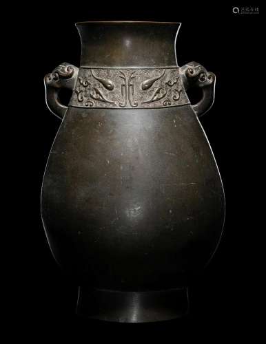 A Bronze Hu Vase