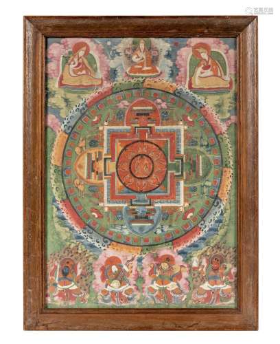 A Tibetan Mandala Thangka of Amitayus