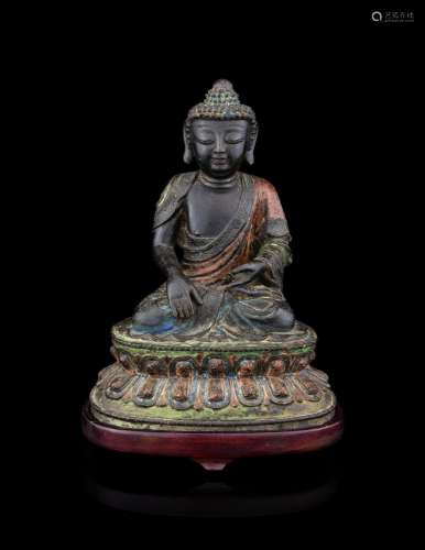 A Ming-Style Bronze Figure of Seated Buddha